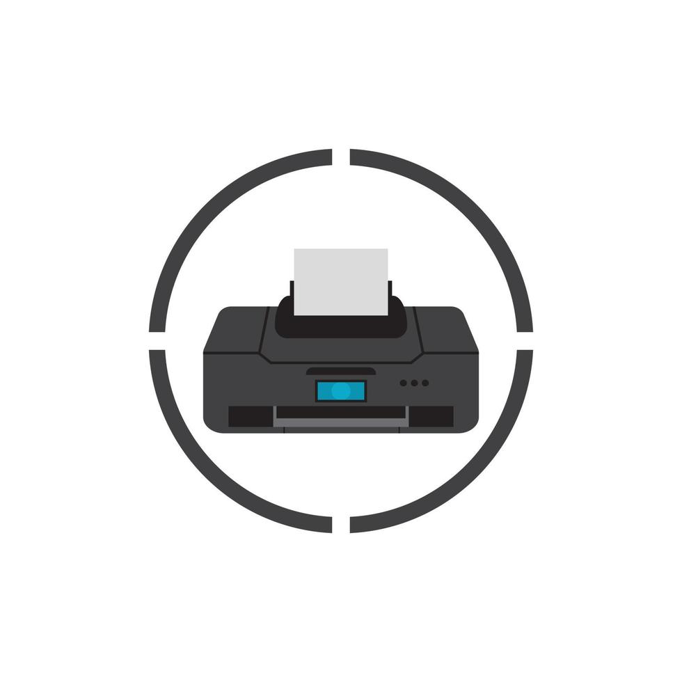 Printer icon vector symbol illustration background