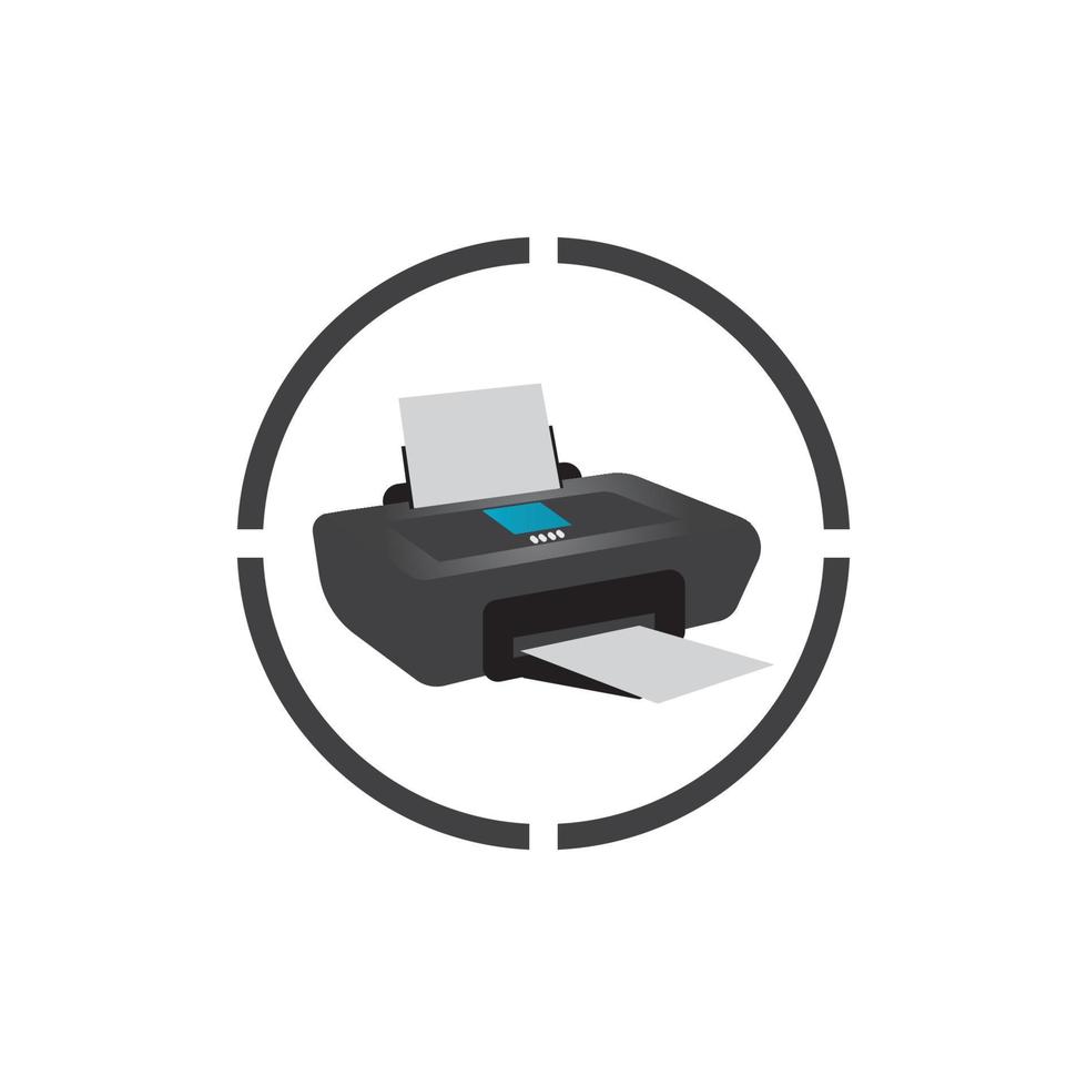 Printer icon vector symbol illustration background