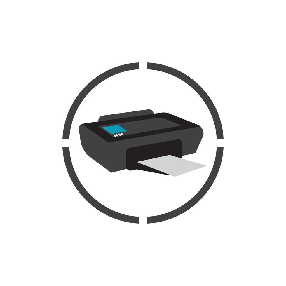 Printer icon vector symbol illustration background