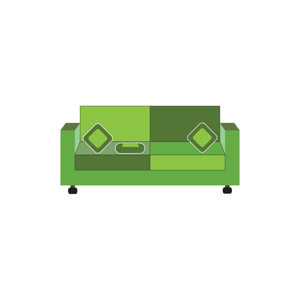 sofá vector logo icono ilustración fondo