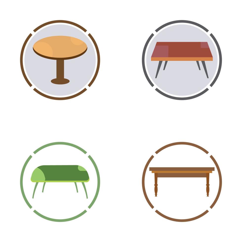 Table vector logo icon object background illustration