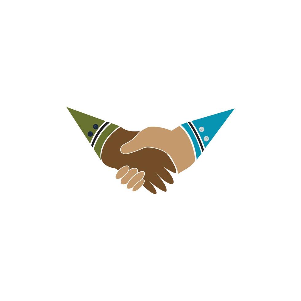 Hand shake icon vector background