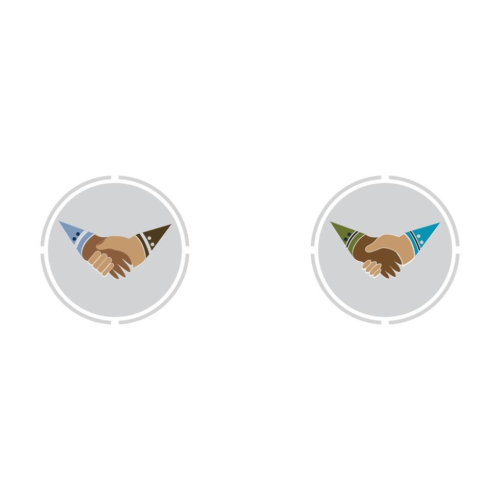Hand shake icon vector background