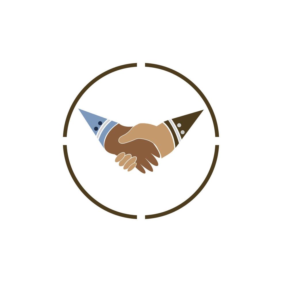 Hand shake icon vector background