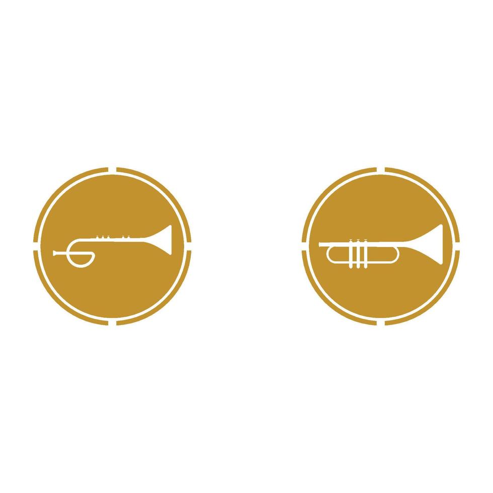 Trumpet music instrument vector icon