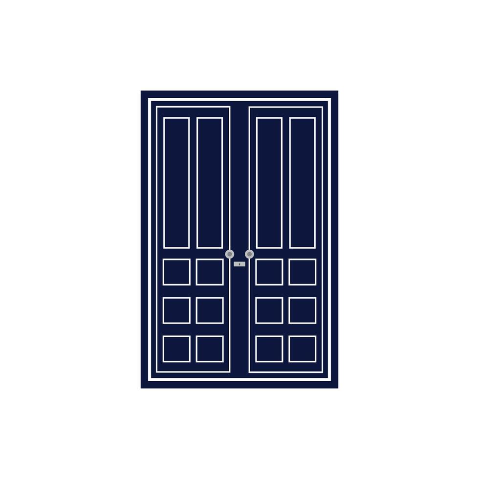 Modern doors front entrance doors house vector