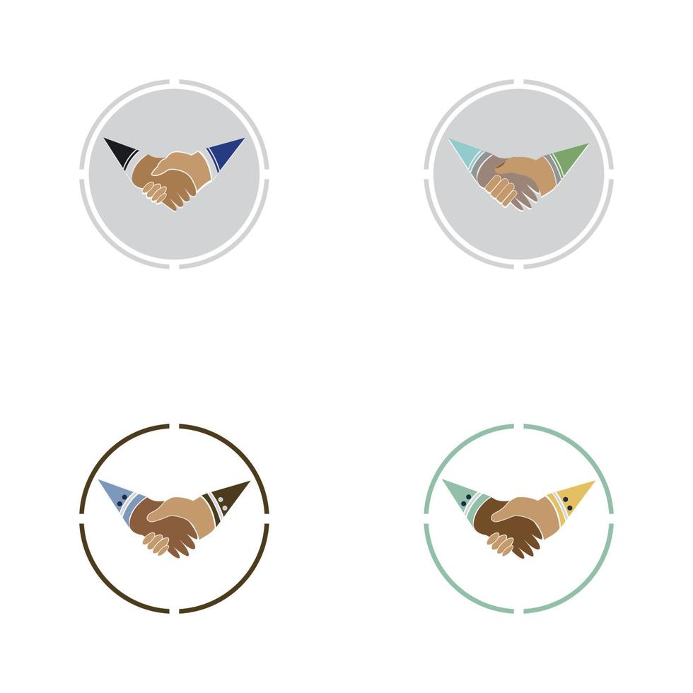 Hand shake icon vector background