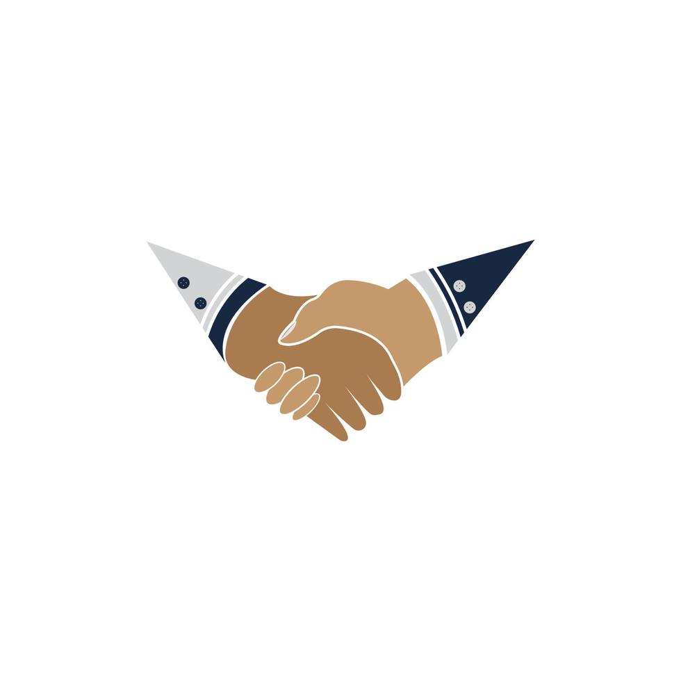 Hand shake icon vector background