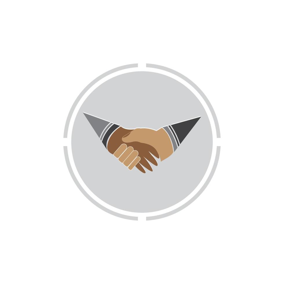 Hand shake icon vector background