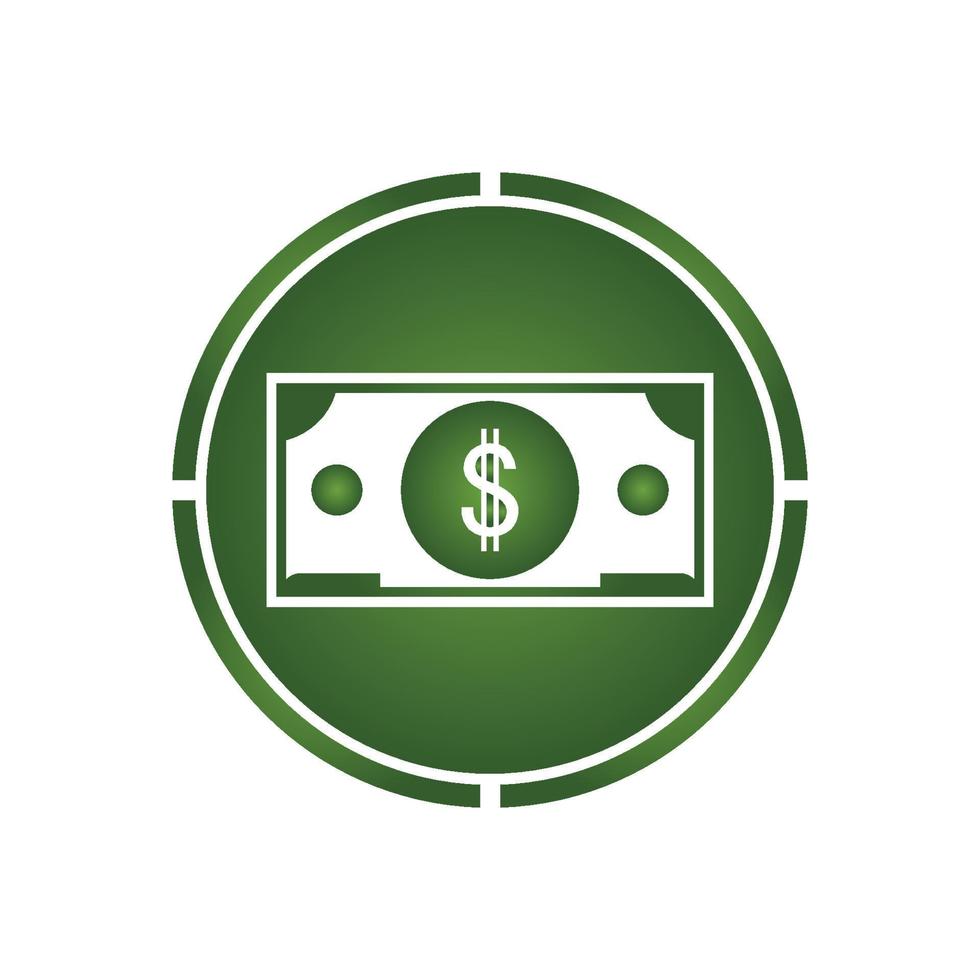 Dollar vector icon background template illustration