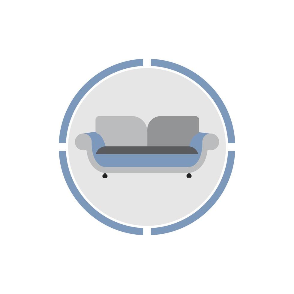 Sofa vector logo icon illustration background