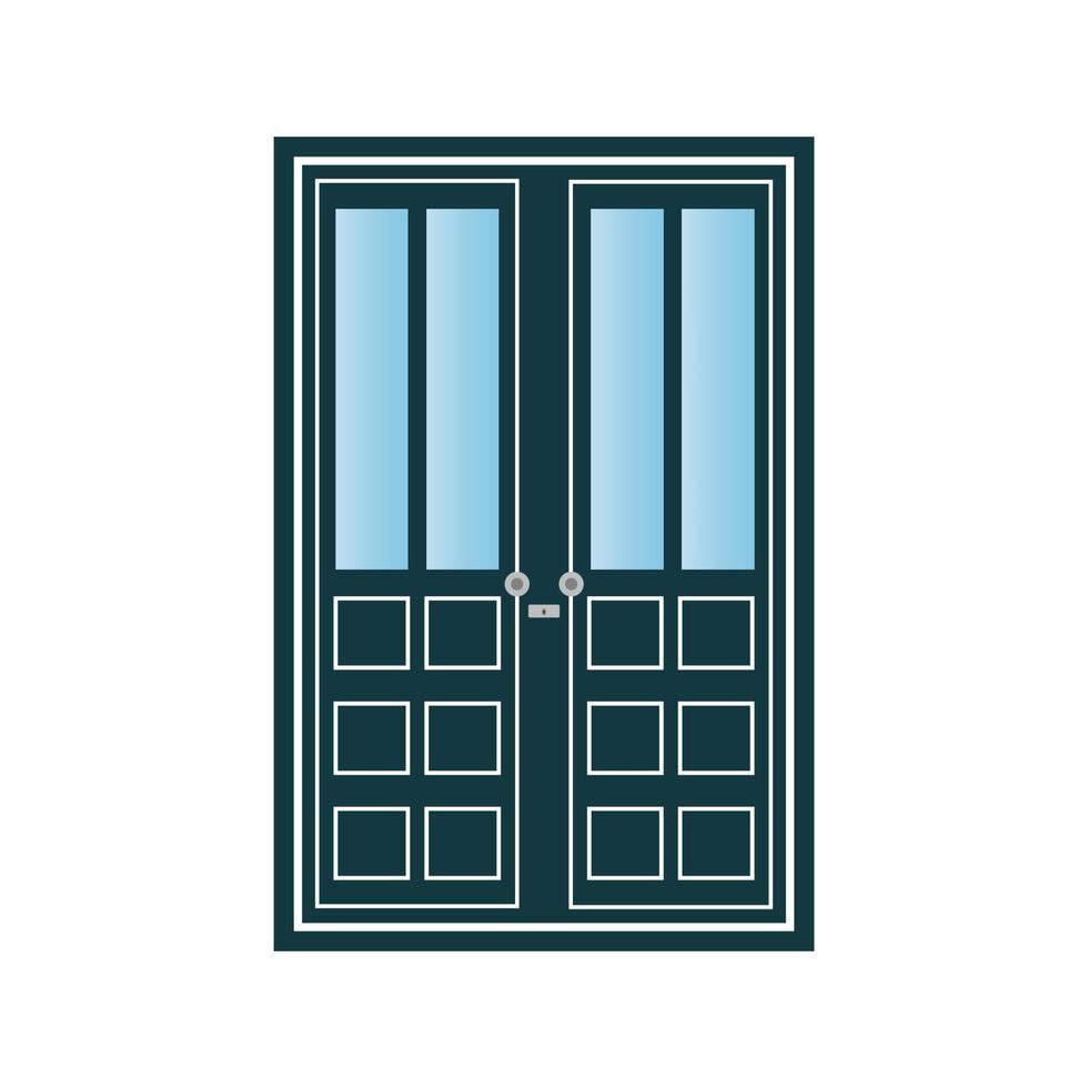 Modern doors front entrance doors house vector