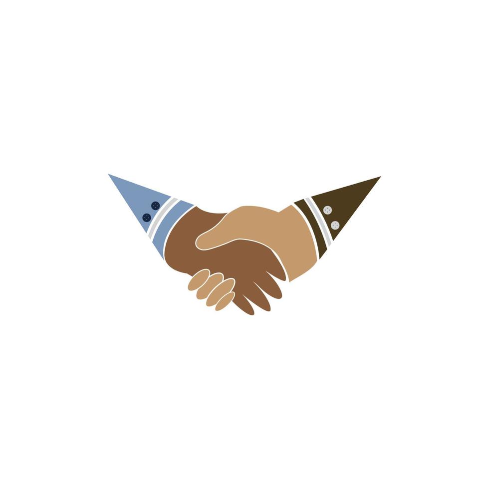 Hand shake icon vector background