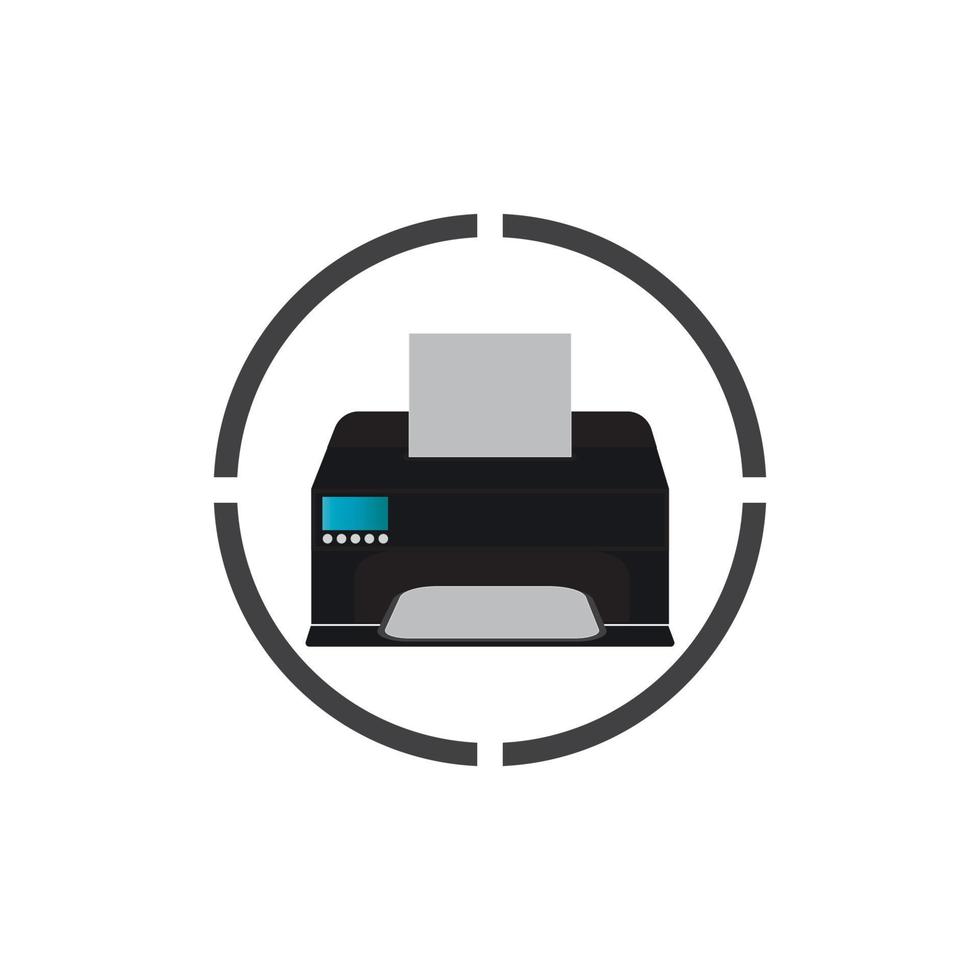 Printer icon vector symbol illustration background