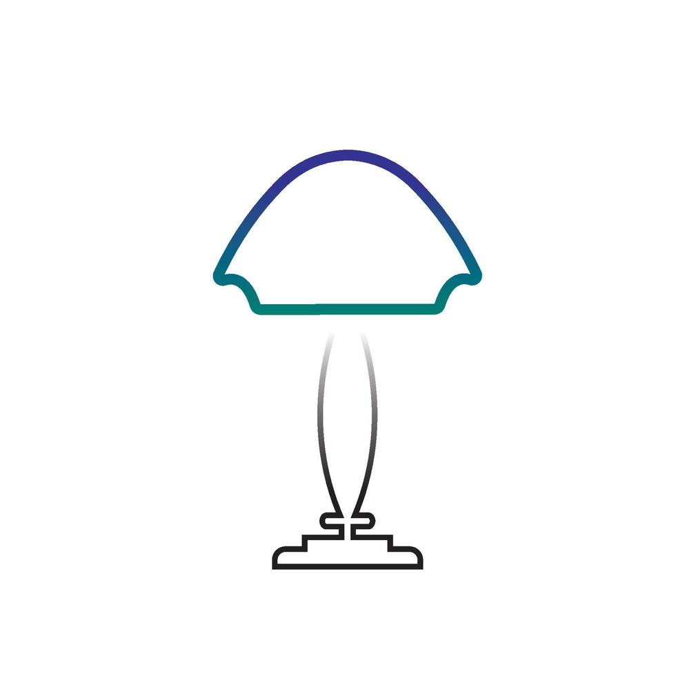 Bedroom lamp vector icon background