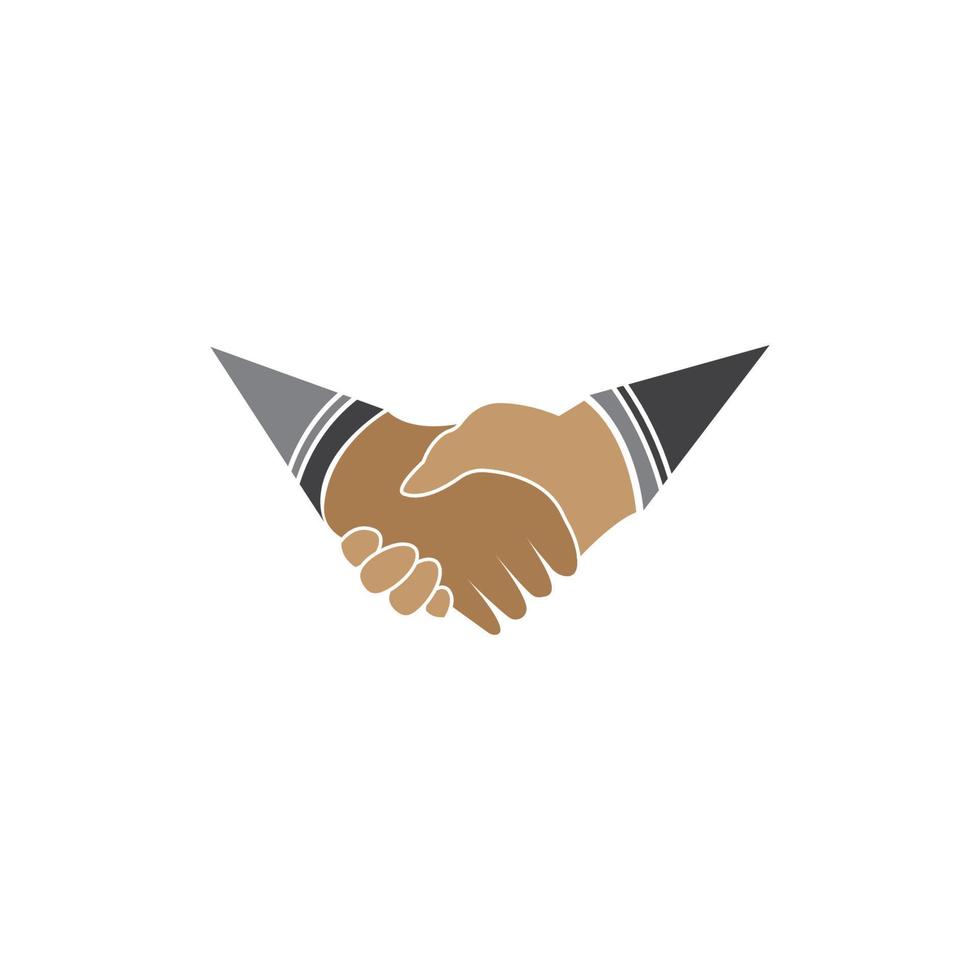 Hand shake icon vector background