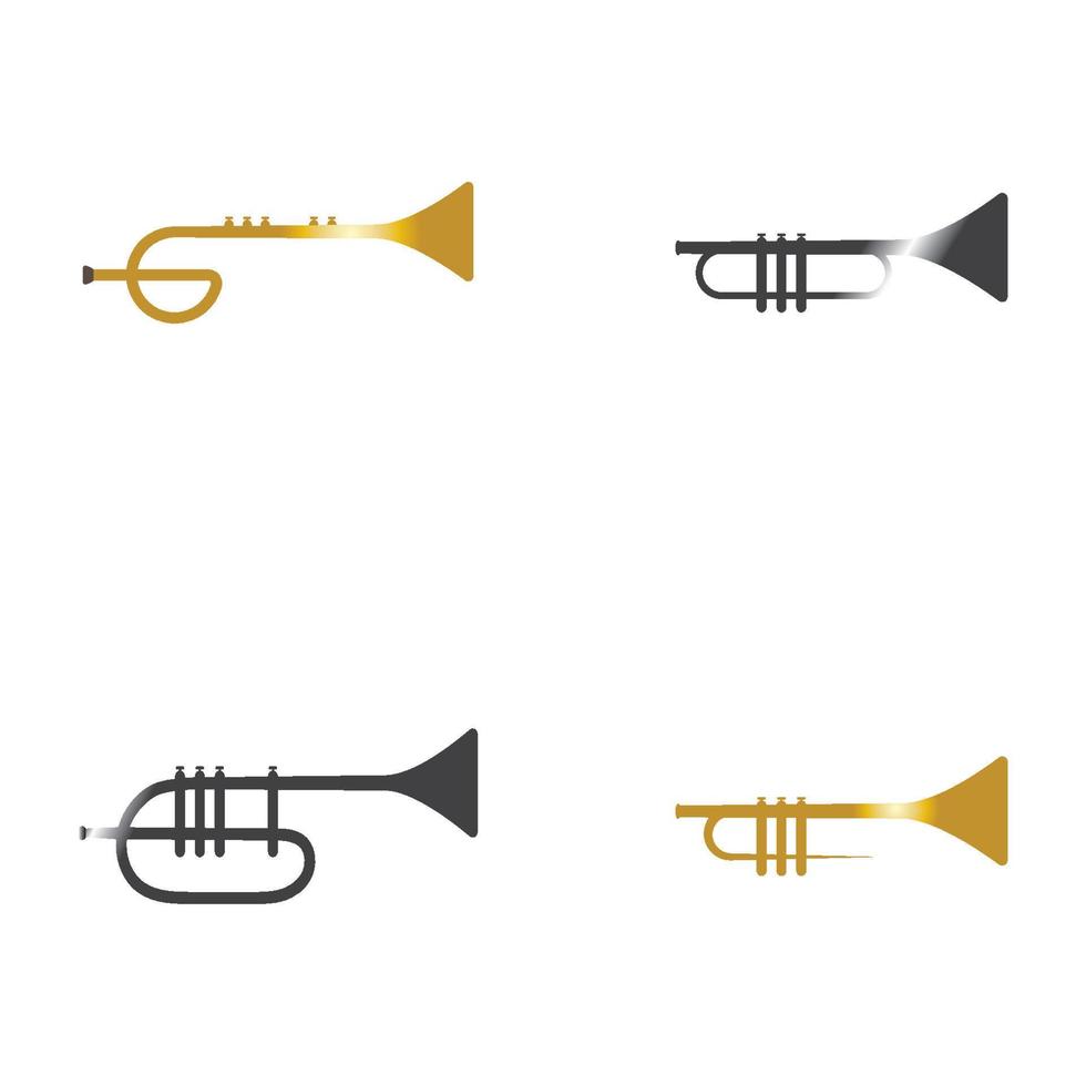 icono de vector de instrumento de música de trompeta