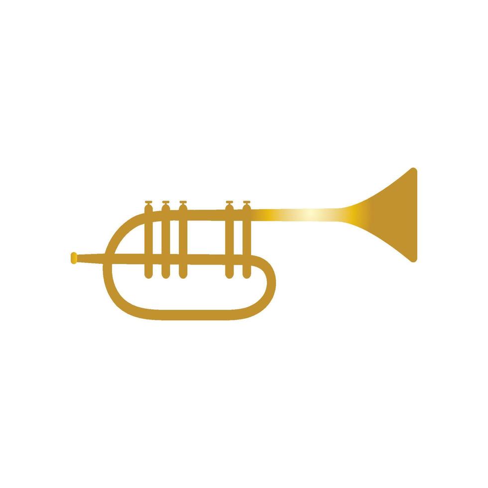 Trumpet music instrument vector icon