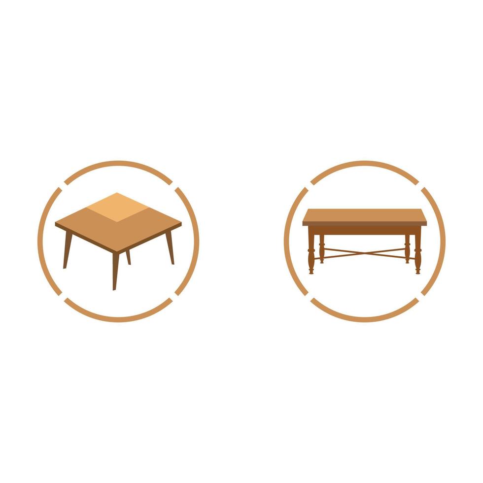 Table vector logo icon object background illustration