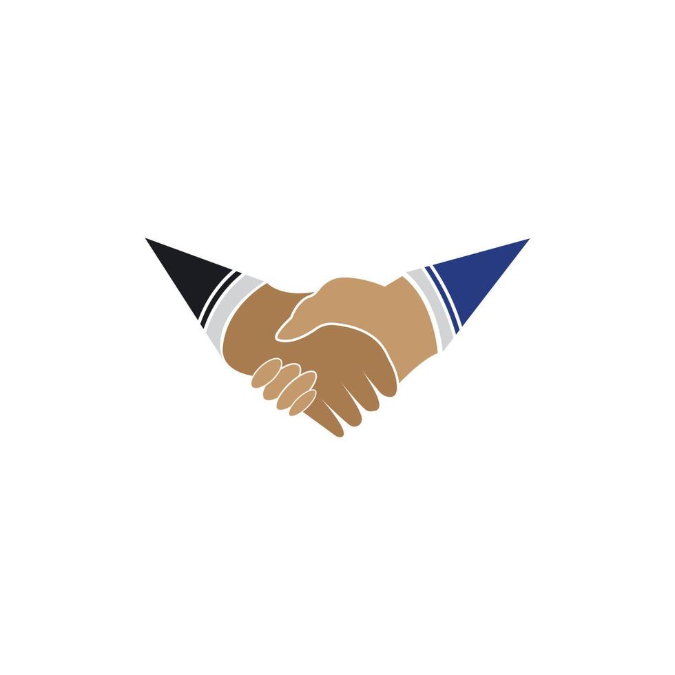 Hand shake icon vector background
