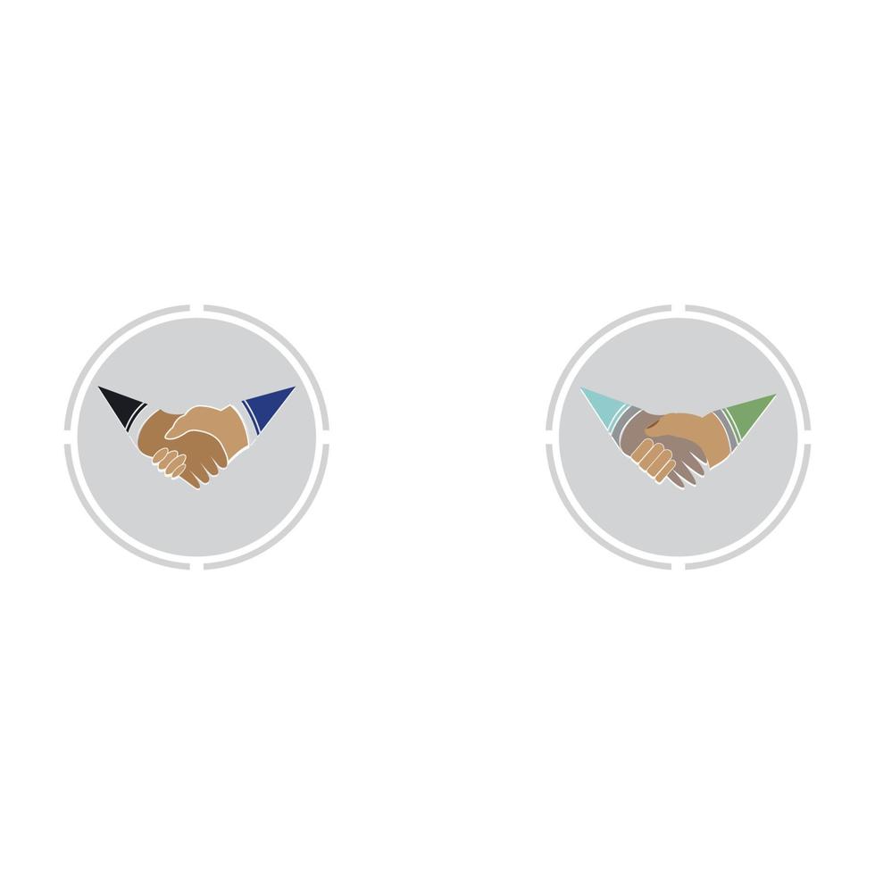 Hand shake icon vector background