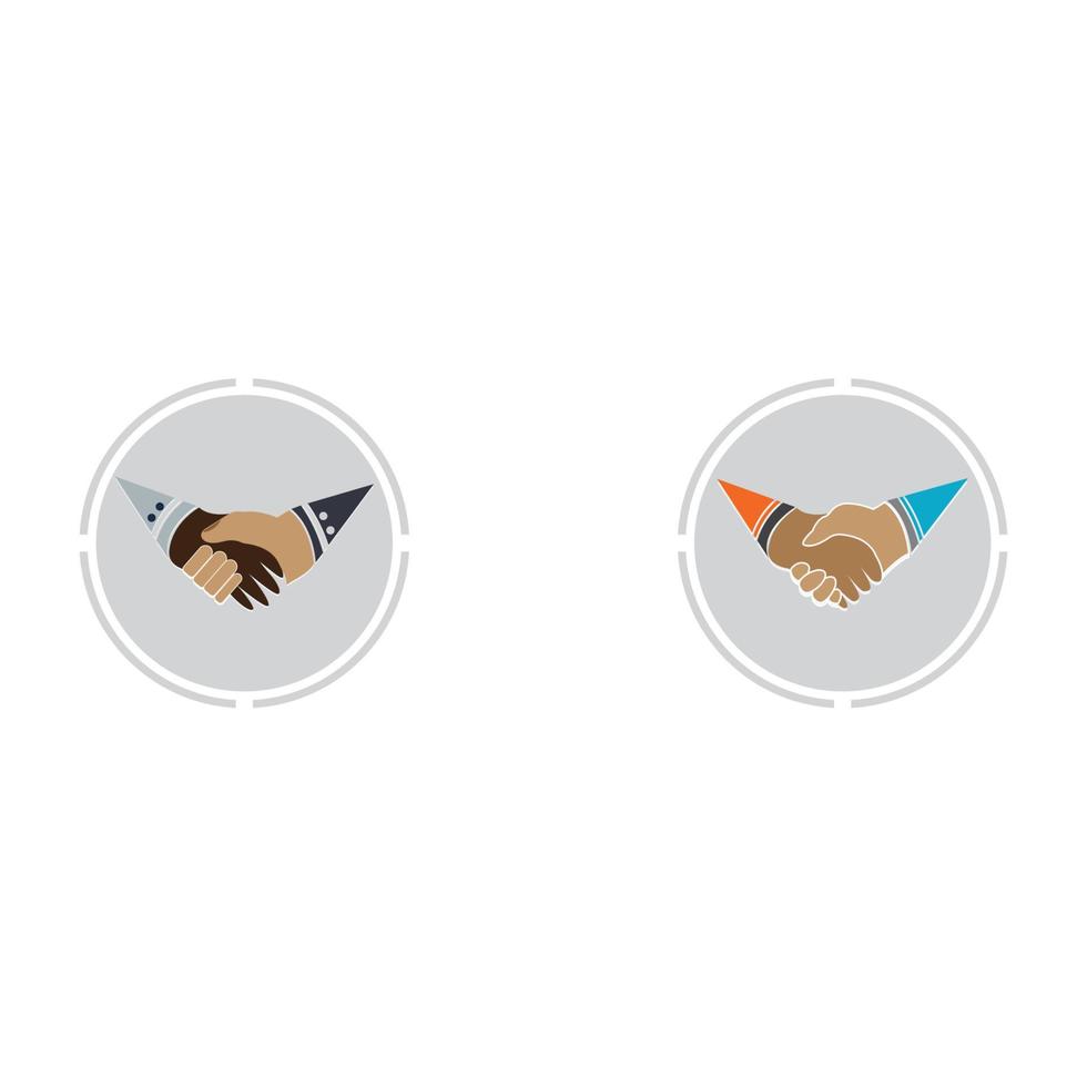Hand shake icon vector background