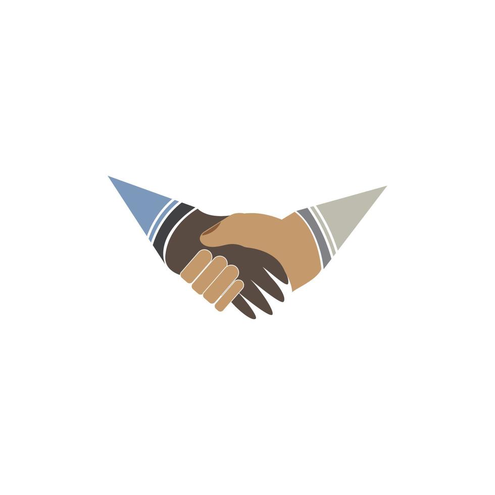 Hand shake icon vector background