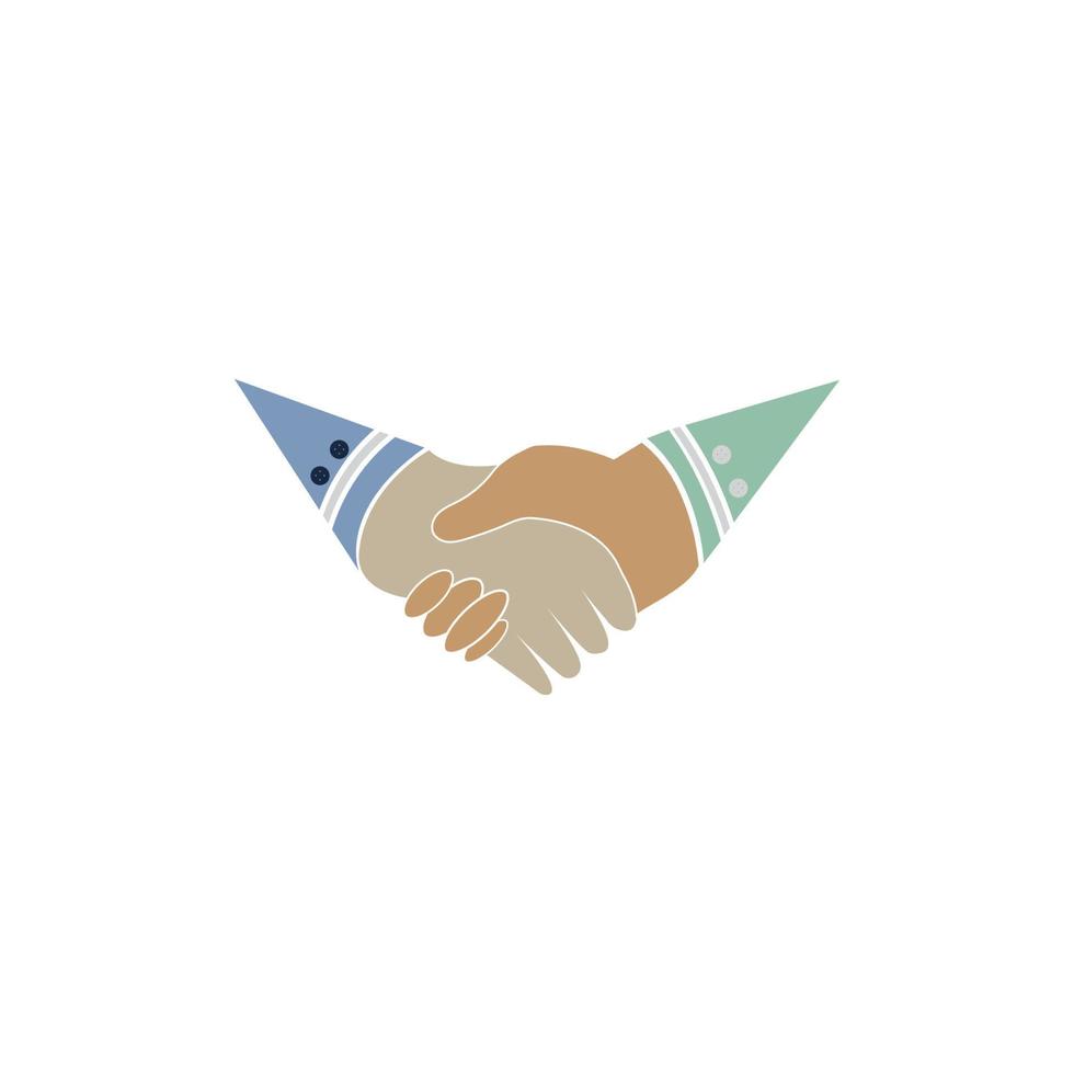 Hand shake icon vector background