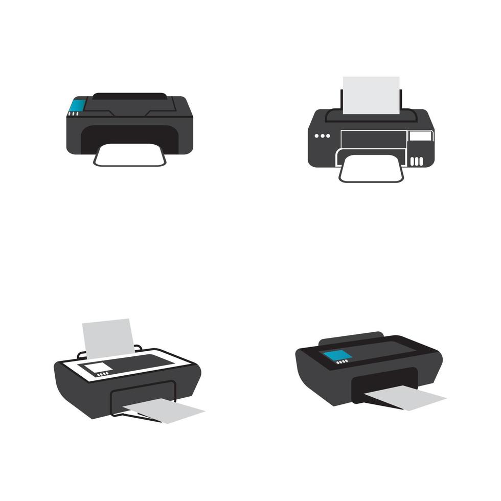 Printer icon vector symbol illustration background