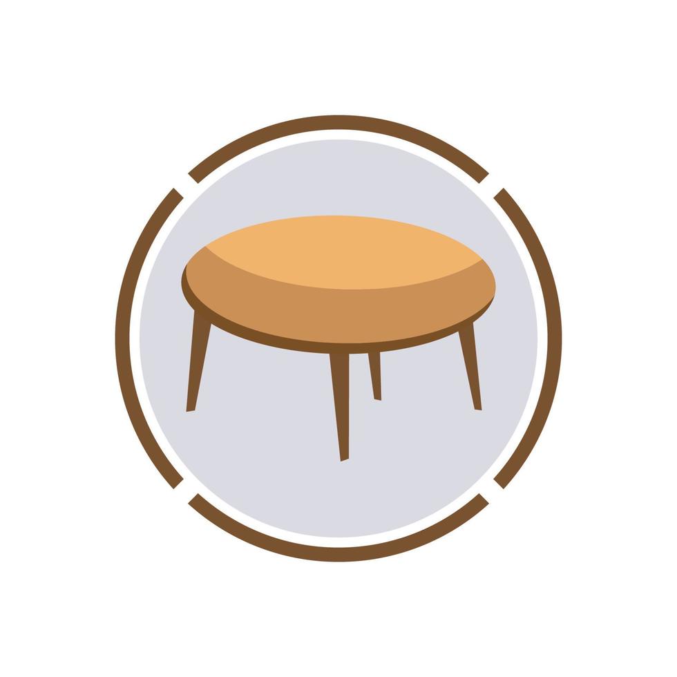 Table vector logo icon object background illustration