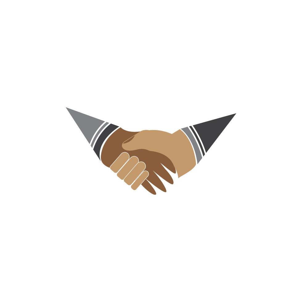 Hand shake icon vector background