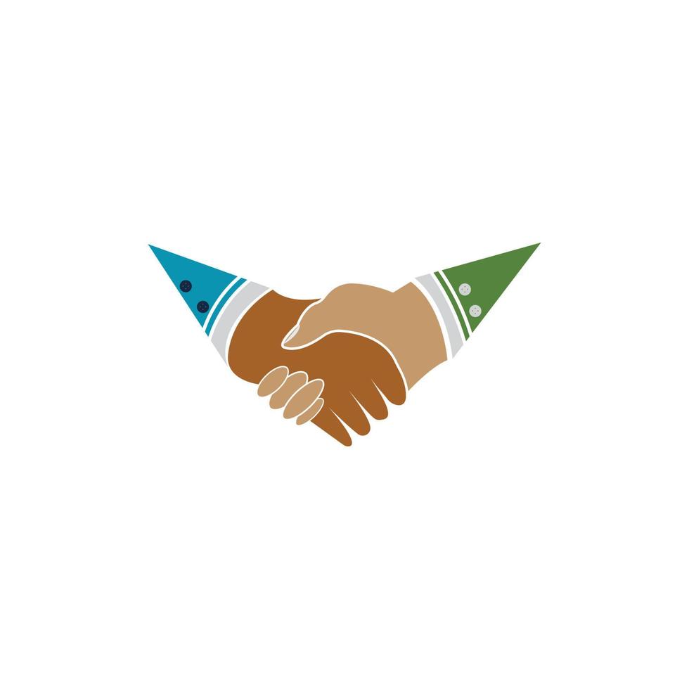 Hand shake icon vector background