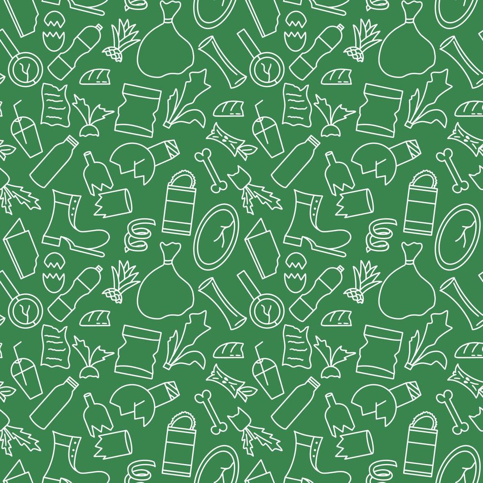 Garbage seamless pattern vector