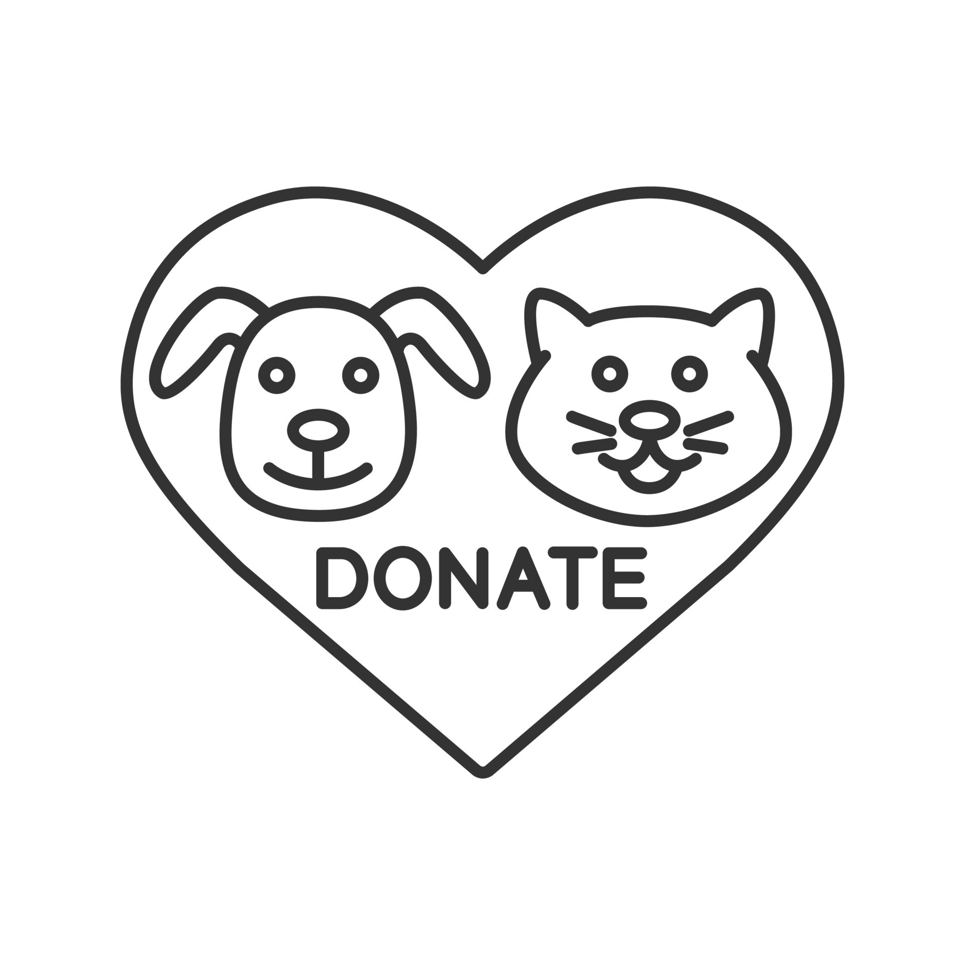 Donation for pets linear icon. Animals welfare. Thin line illustration. Heart with cat and dog snouts inside. Contour symbol. Vector isolated outline drawing 7226421 Vector Art at Vecteezy Donation for pets linear icon. Animals welfare. Thin line illustration. Heart with cat and dog snouts inside. Contour symbol. Vector isolated outline drawing 7226421 Vector Art at Vecteezy