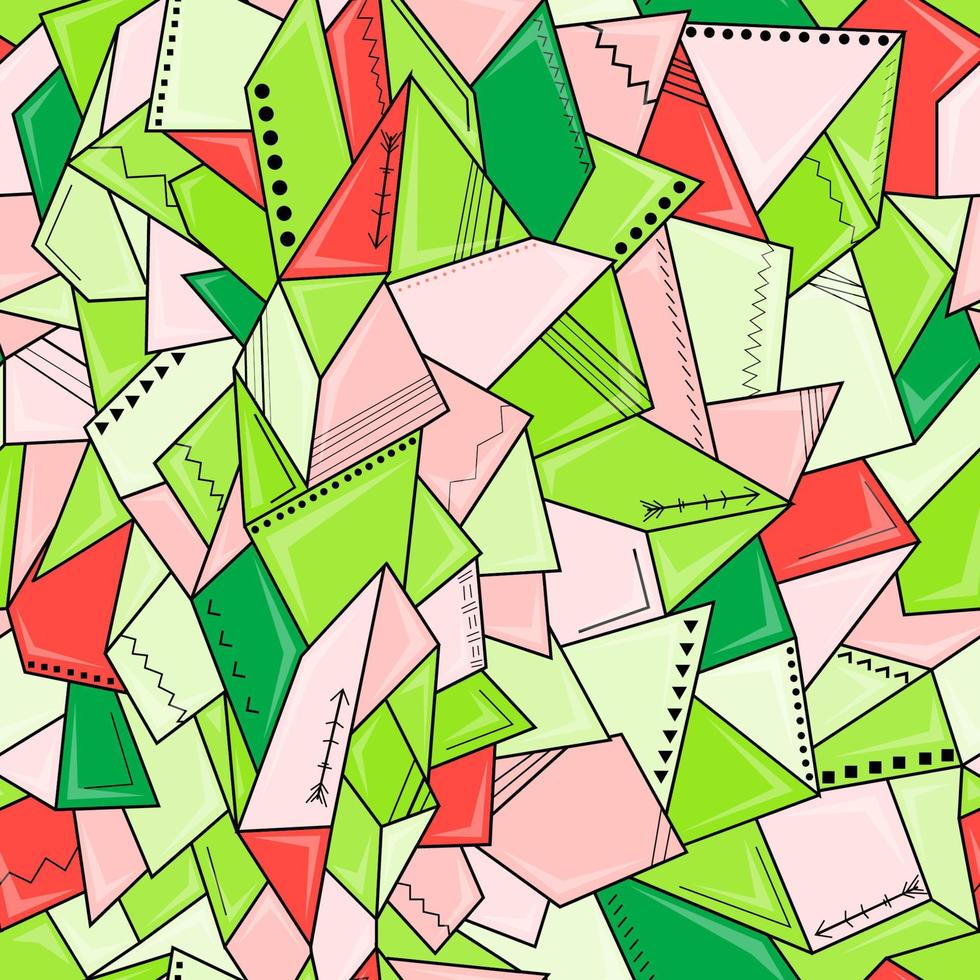 Abstract vector seamless pattern with geometric print. Mosaic pattern for wrapping paper . Wallpaper, fabric, textile.Hand drawn