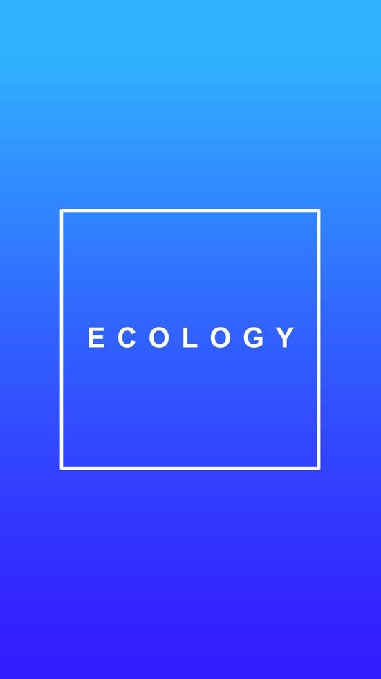 Ecology social media story duotone template. Gradient ultramarine advertising web banner with text, promotion content layout. Modern vibrant mobile app design. Blending blue color with frame mockup vector