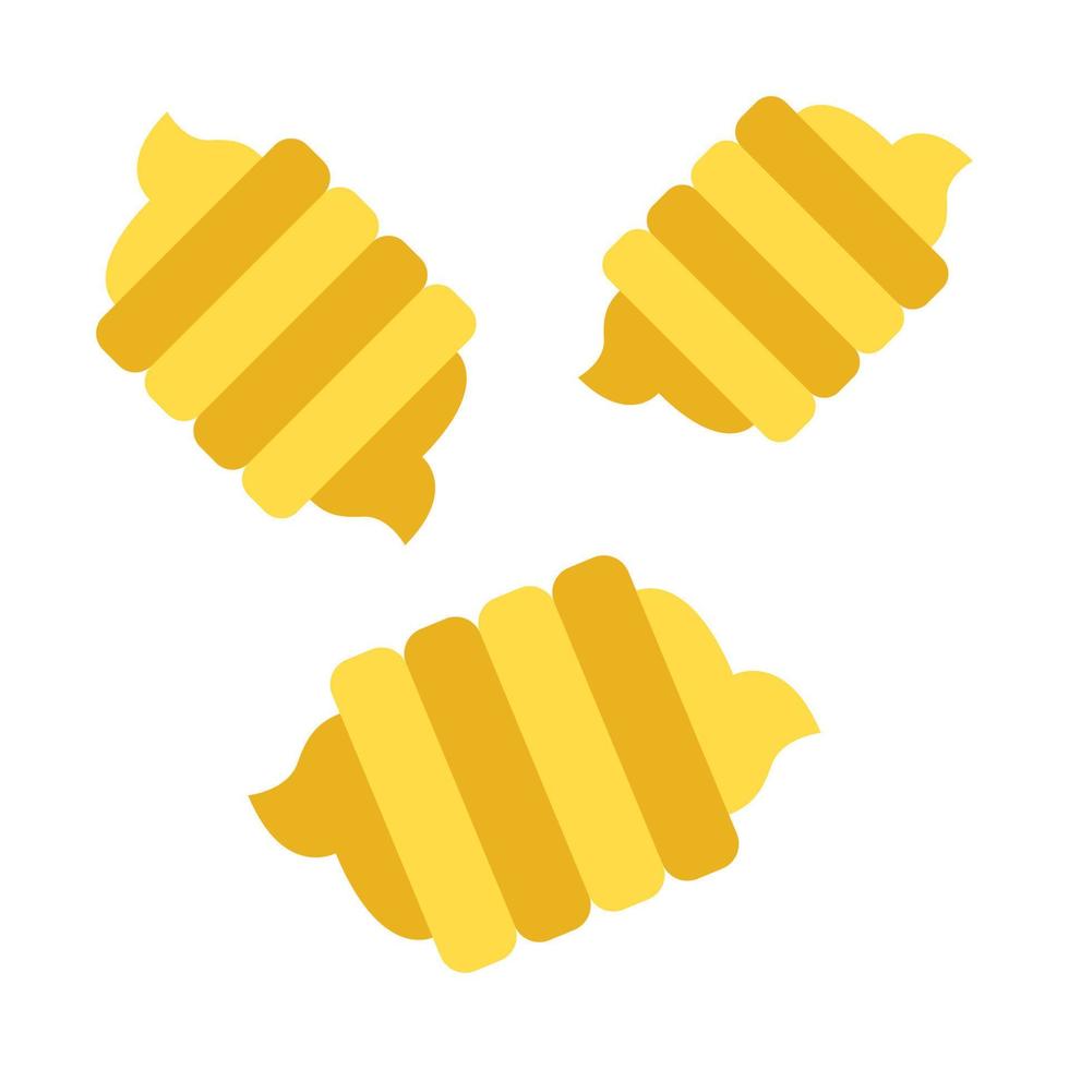 Riccioli flat design long shadow color icon. Italian cuisine. Fusilli bucati, gemelli. Spiral macaroni. Culinary dry dough product. Mediterranean noodles, pasta. Vector silhouette illustration