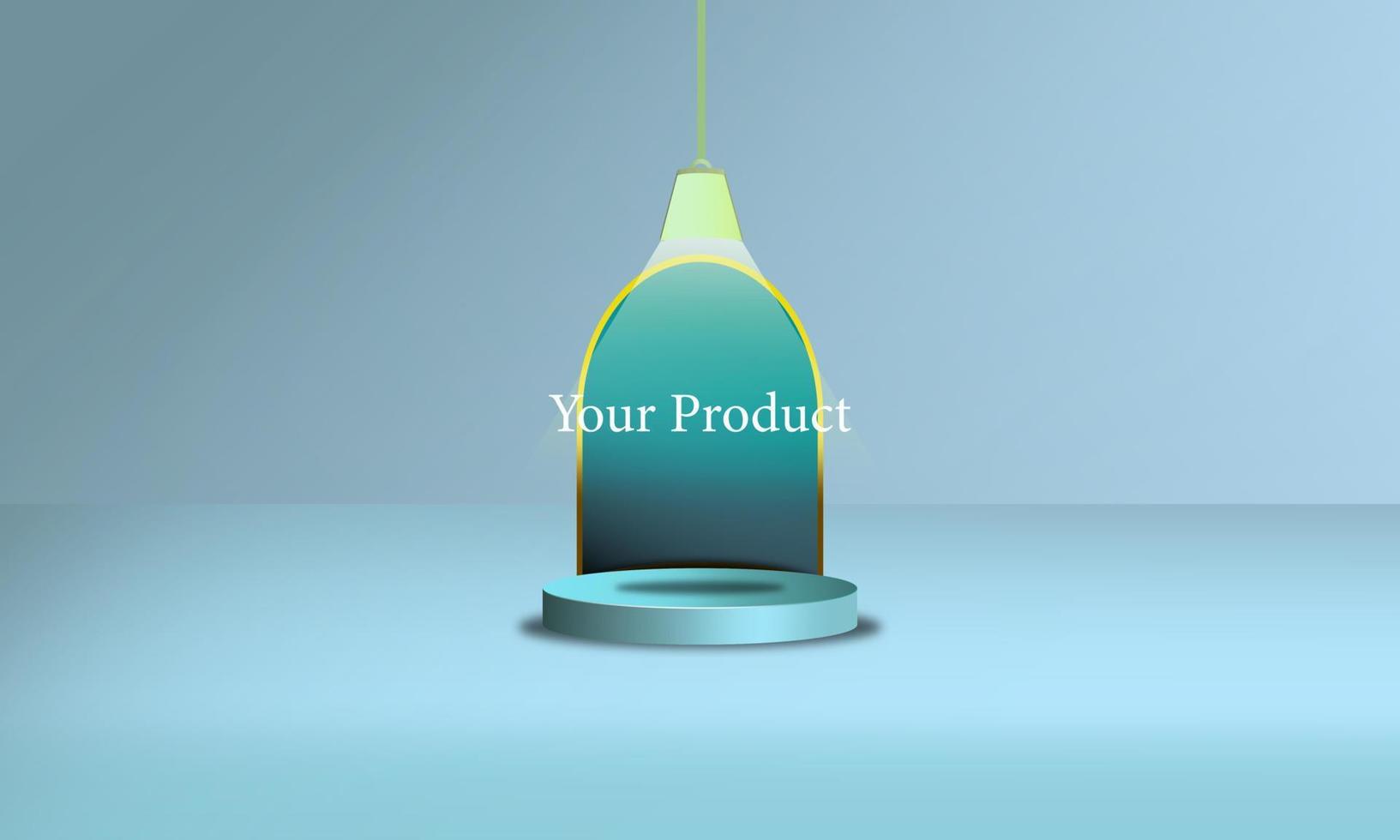 3d background blue podium mock up for trendy illustrasi product photo, vector design eps 10