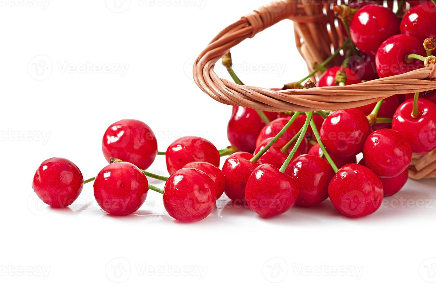 cereza aislado sobre fondo blanco foto