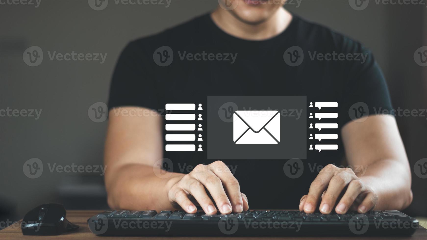 Marketing and business ideas through email, email or newsletter. Easy to send and receive information online. photo