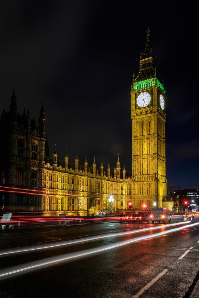 London, UK, 2015. View of Big Ben at Nighttime photo
