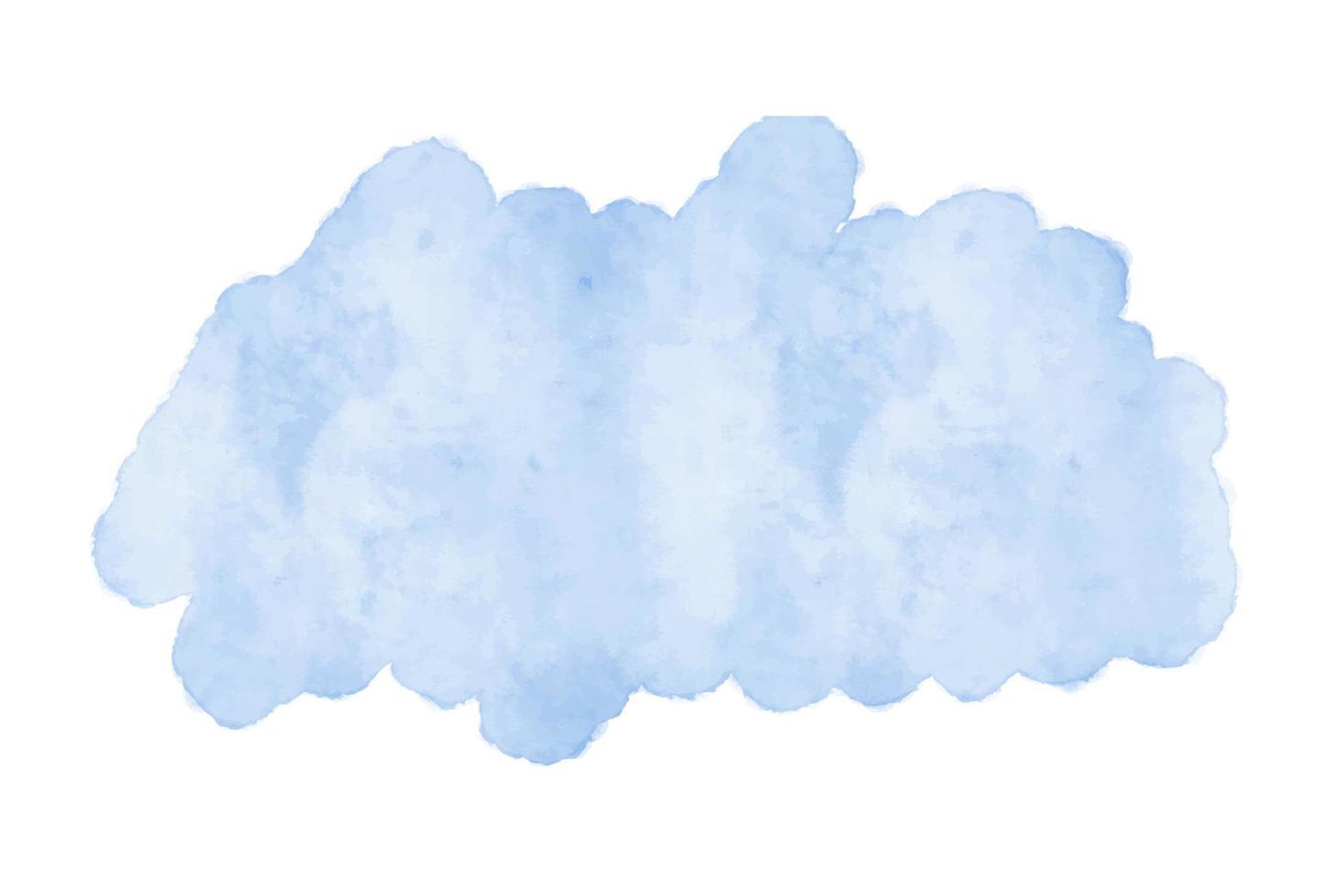 Blue watercolor paint stroke background vector illustration.