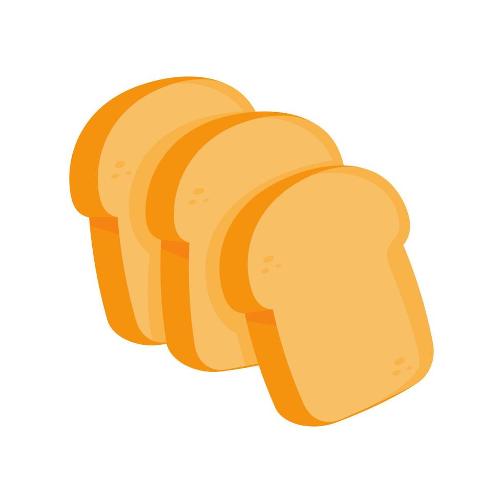 Vector Bakery. Bread from wheat flour is a delicious breakfast.