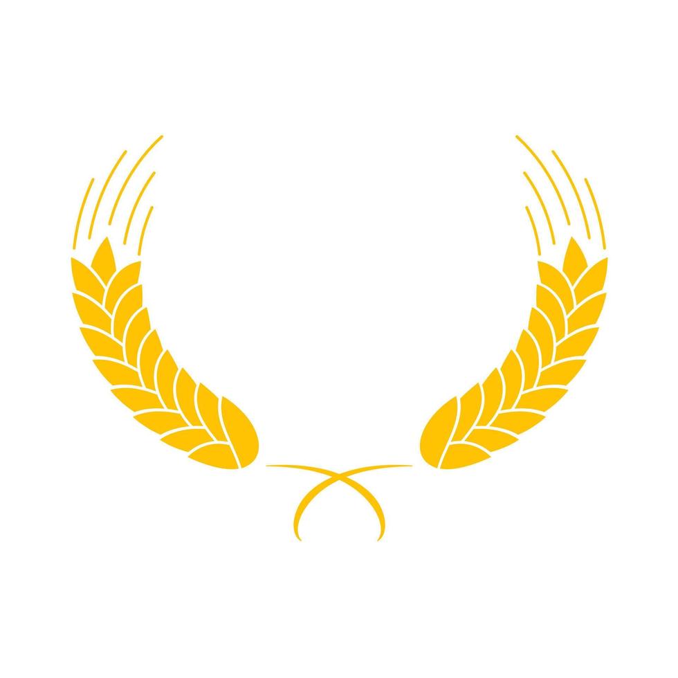 Ears of wheat. Whole grains for making bread. vector