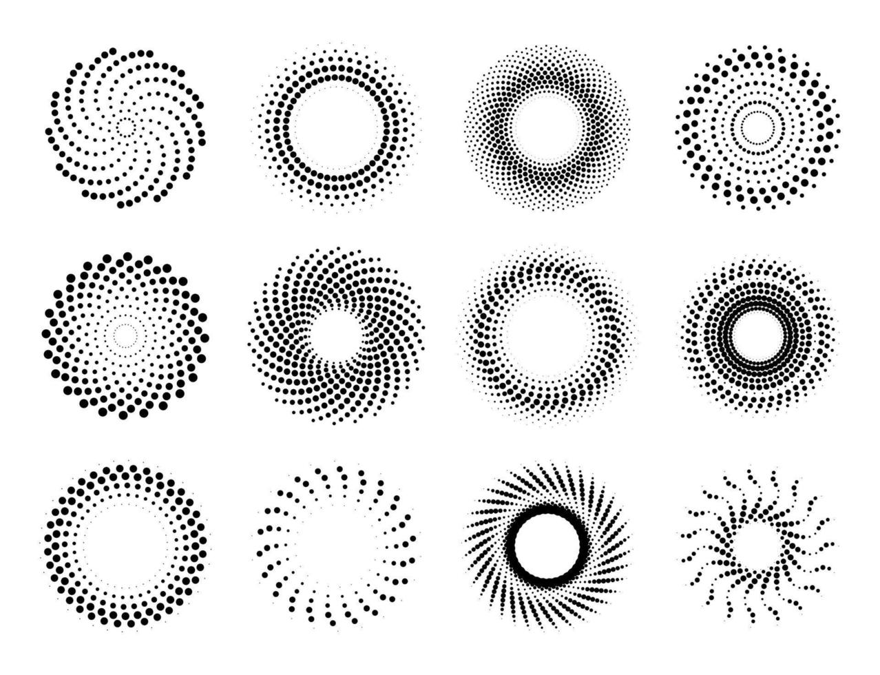 hermoso semitono de círculo degradado para cómic de decoración de fondo vector
