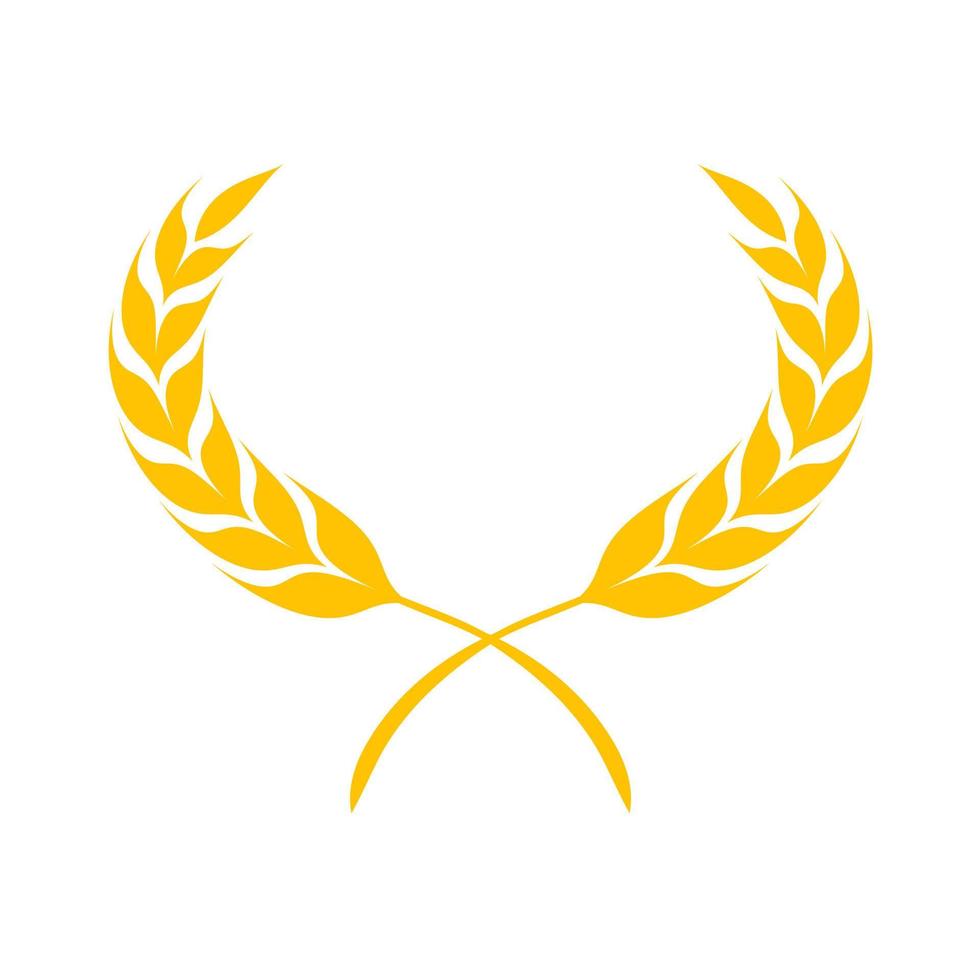 Ears of wheat. Whole grains for making bread. vector