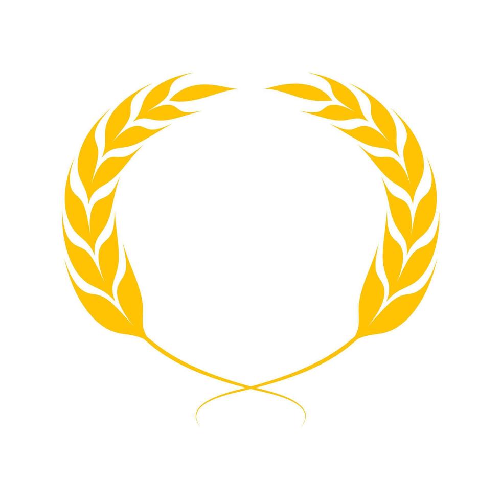 Ears of wheat. Whole grains for making bread. vector