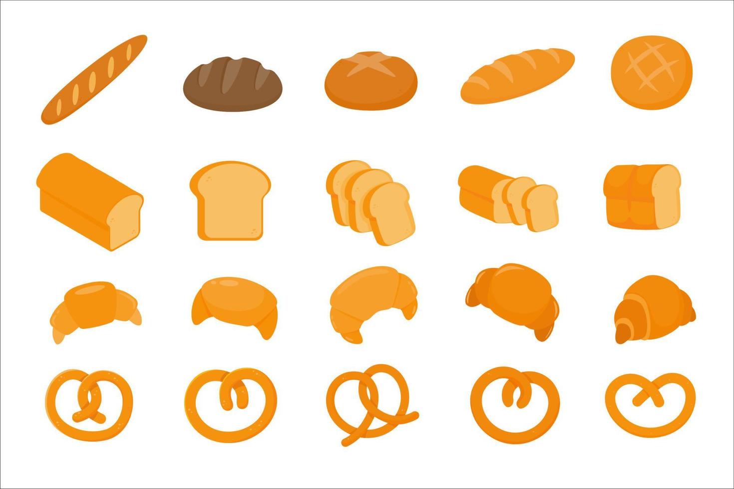 Baked bread vector. Healthy and Delicious Whole Grain Snacks vector