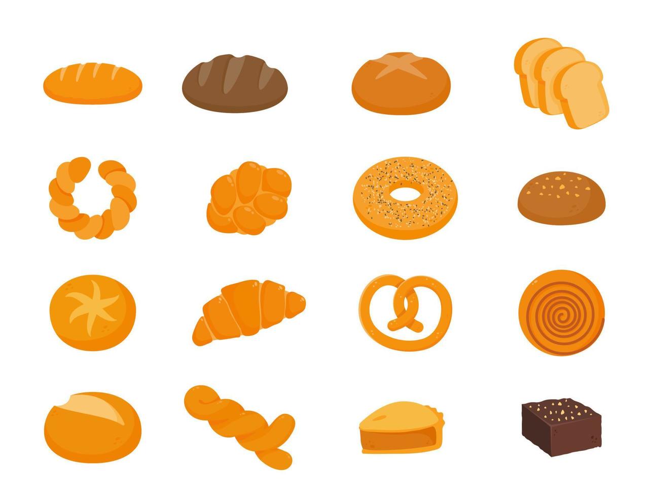 Baked bread vector. Healthy and Delicious Whole Grain Snacks vector