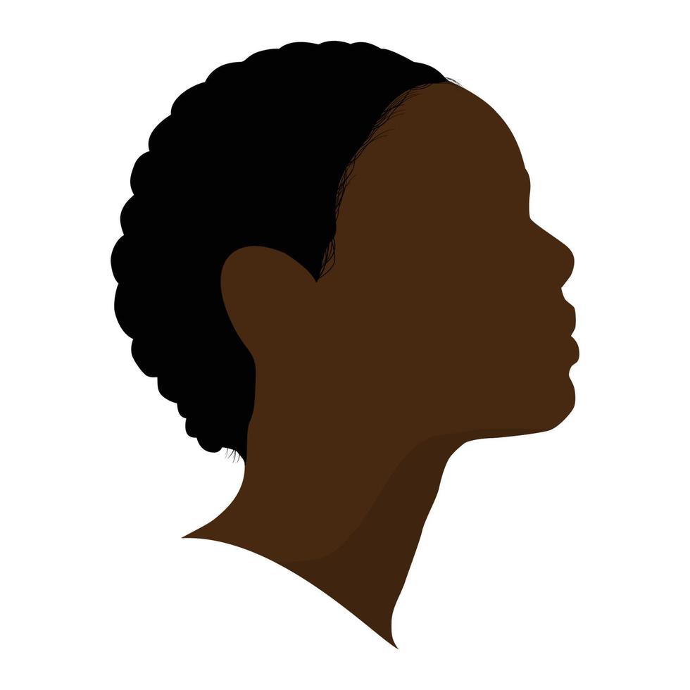 African Woman Head Art vector